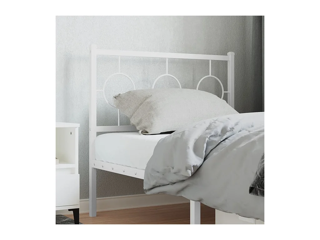 Tête de lit métal blanc 90 cm FR522523