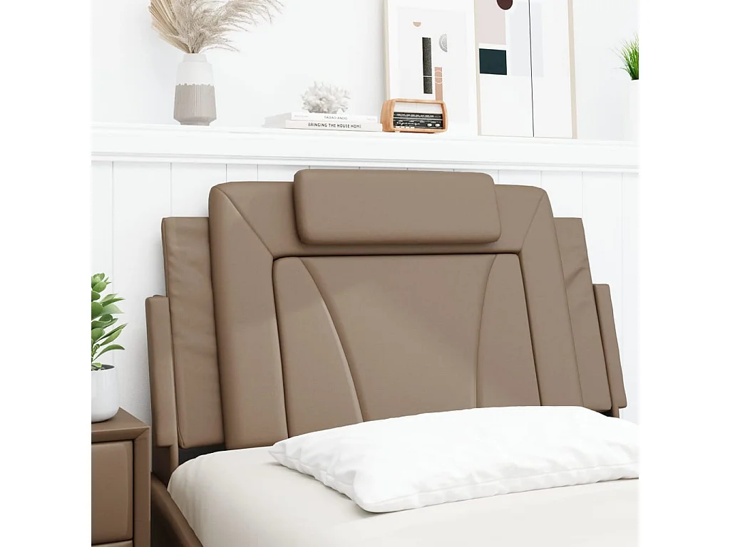Coussin de tête de lit cappuccino 100 cm similicuir FR758378