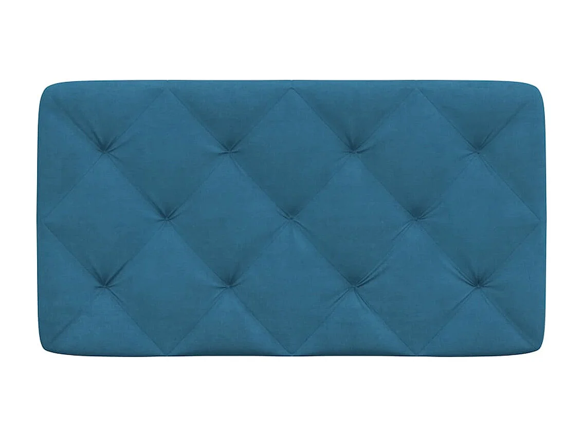 Coussin de tête de lit bleu 80 cm velours FR770739