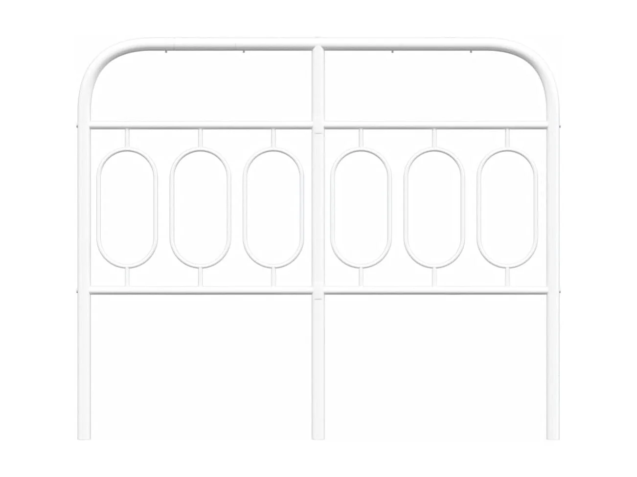 Hoofdbord 120 cm metaal wit BE979017