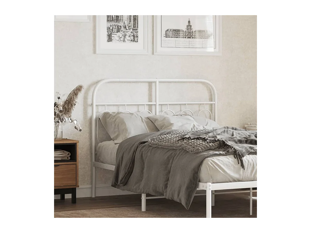 Tête de lit métal blanc 120 cm FR911223
