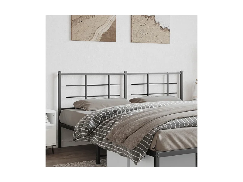 Tête de lit métal noir 180 cm FR132887