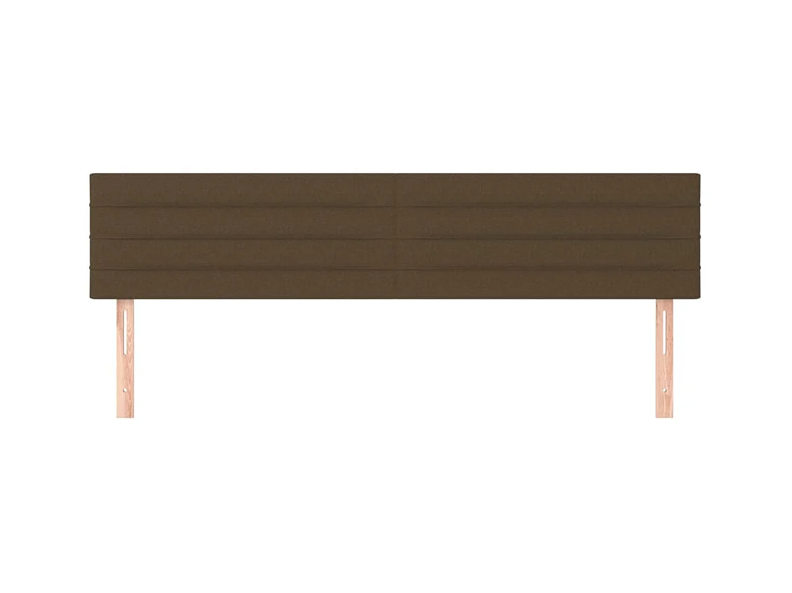 Testiere | Testate del letto 2 pz Marrone Scuro 90x5x78/88 cm in Tessuto