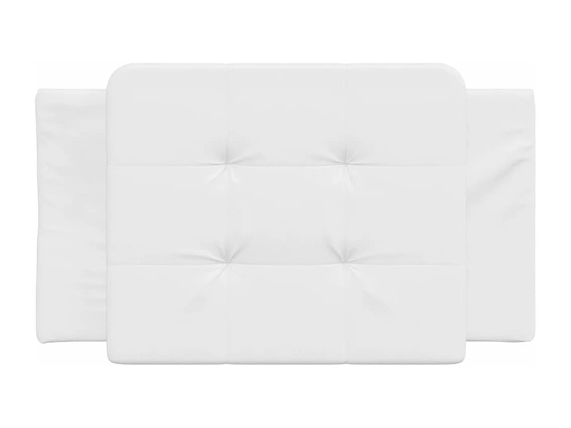 Hoofdbordkussen 80 cm kunstleer wit BE646106