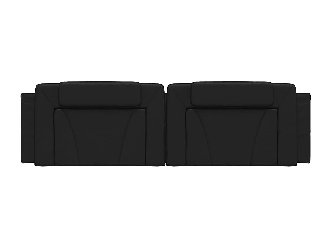 Coussin de tête de lit noir 180 cm similicuir FR182344