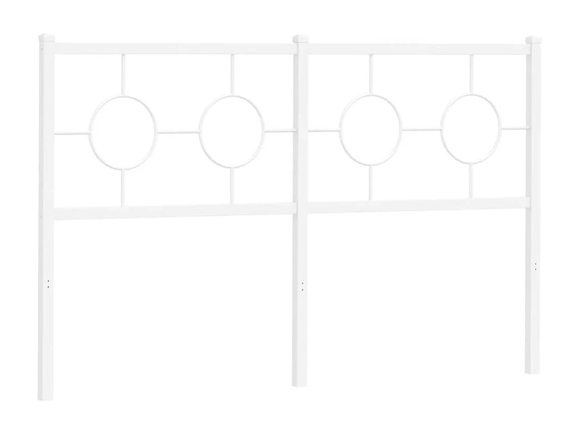 Hoofdbord 135 cm metaal wit BE137389