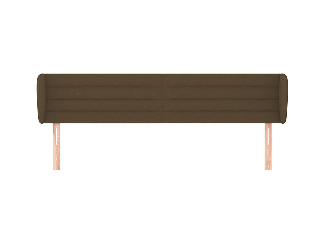 Testiera | Testata del letto ad Orecchio Marrone Scuro 183x23x78/88 cm in Tessuto
