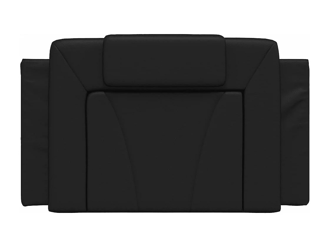 Cabecero de cama acolchado cuero sintético negro 90 cm ES418418