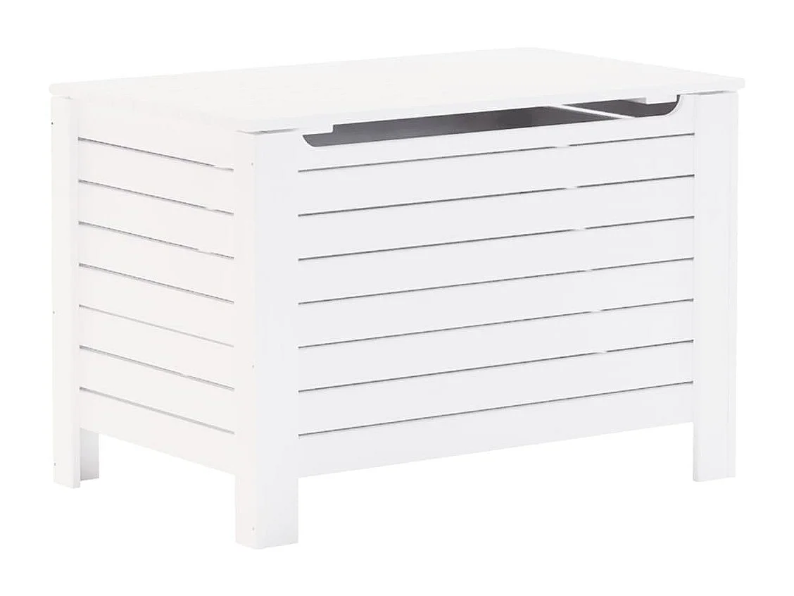 Boîte de rangement avec couvercle RANA blanc bois massif de pin FR685174