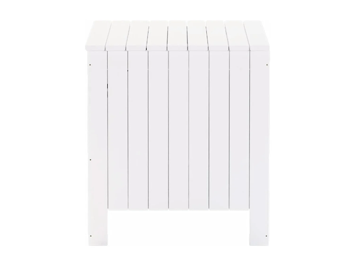 Caja de almacenaje y tapa RANA madera maciza blanca 60x49x54 cm ES993813