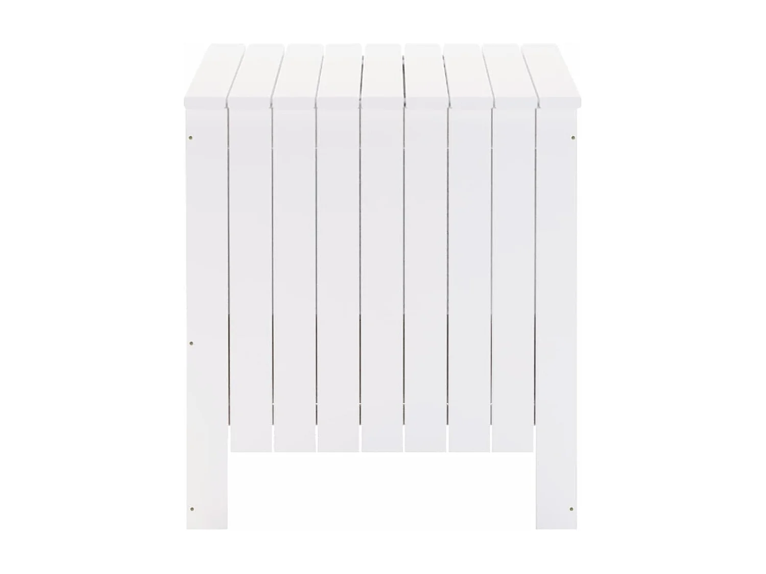 Caja de almacenaje y tapa RANA madera maciza blanca 80x49x54 cm ES393518