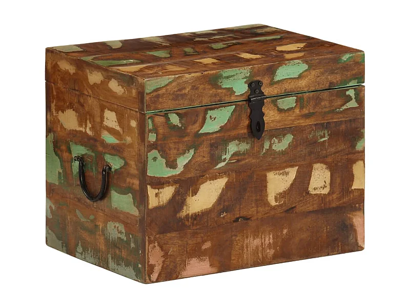 Opbergkist massief gerecycled hout BE552586