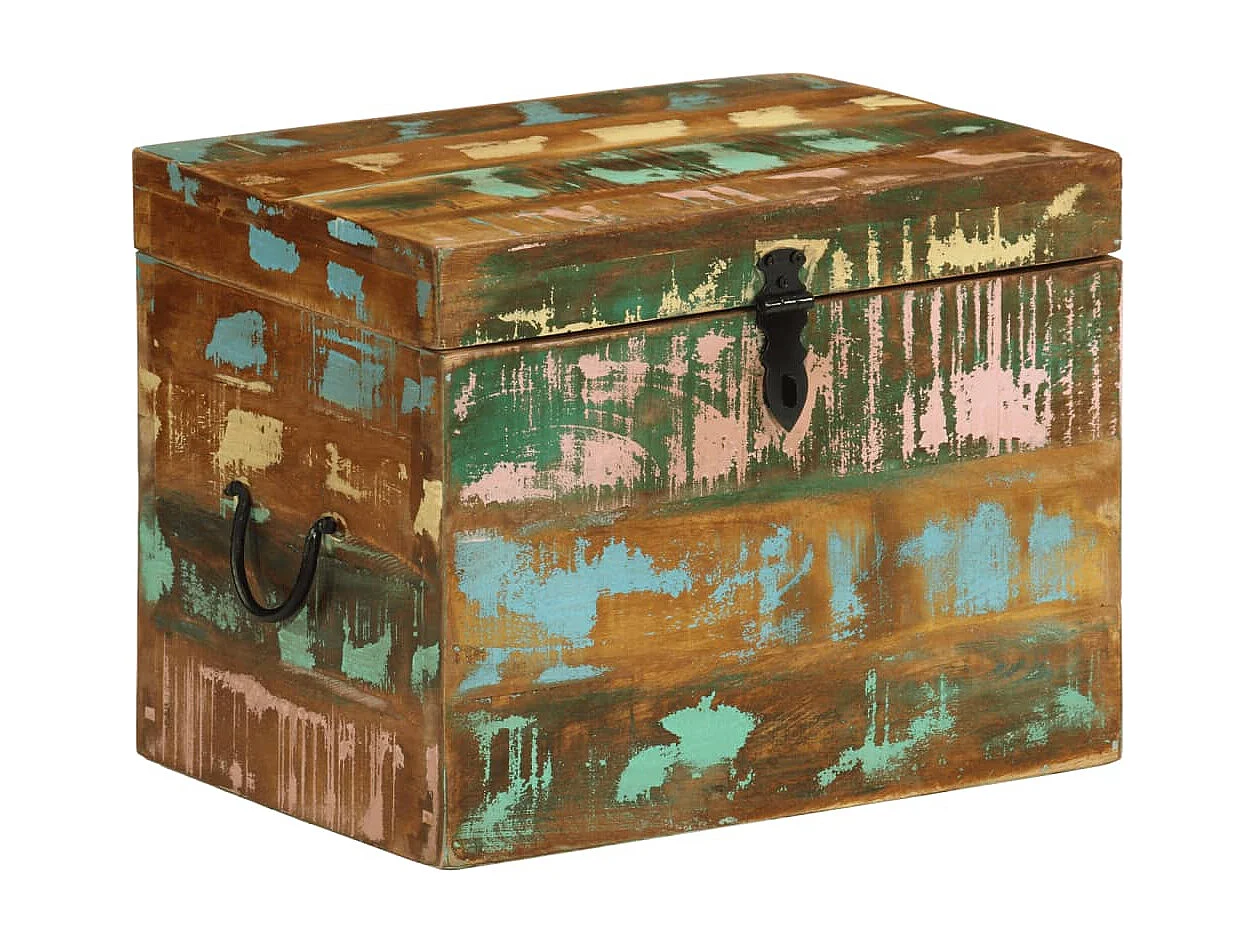 Caja de almacenamiento madera maciza reciclada ES106481