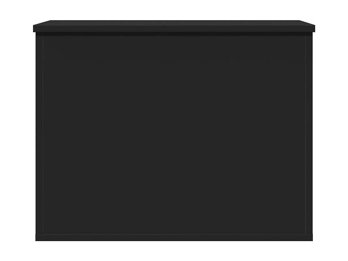 Caja de almacenaje madera de ingeniería negro 60x42x46 cm ES418208