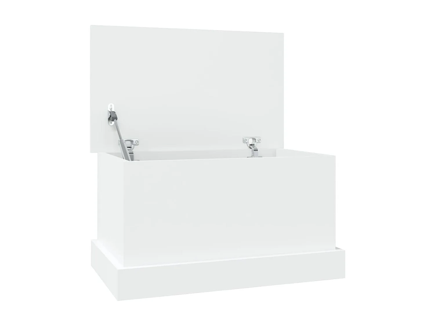 Baúl de almacenaje madera contrachapada blanco 50x30x28 cm ES430920