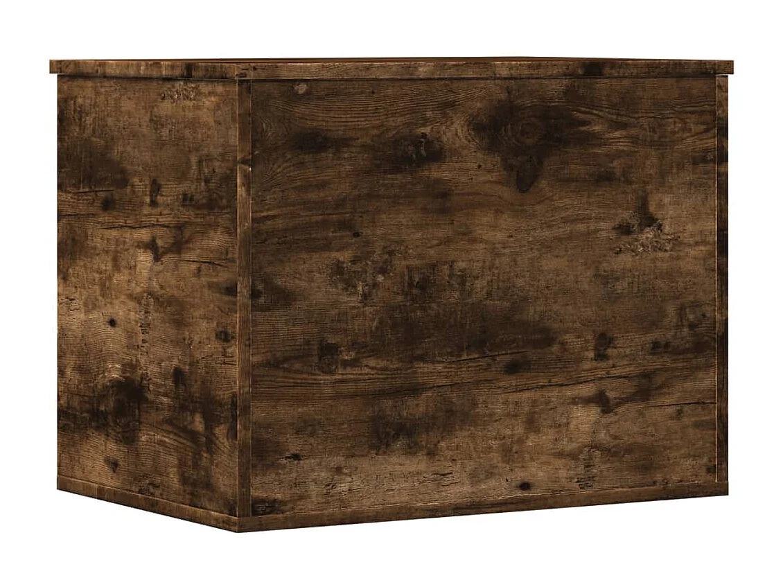 Boîte de rangement chêne fumé 60x42x46 cm bois d'ingénierie FR761516