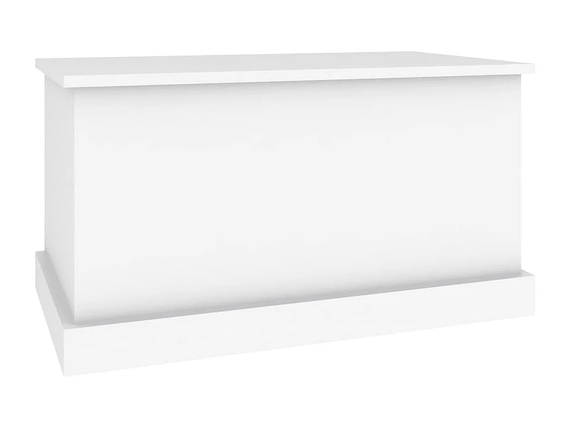Boîte de rangement blanc 70x40x38 cm bois d'ingénierie FR418832