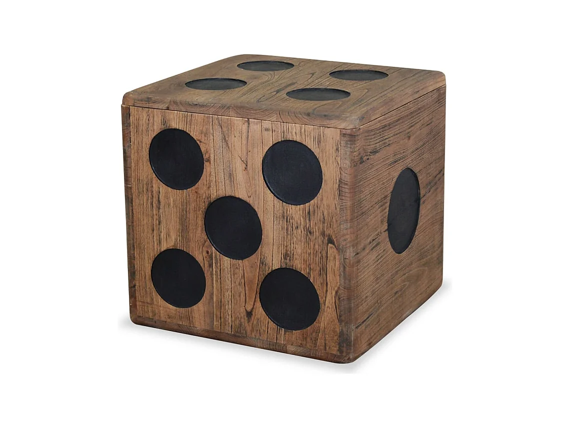 Boîte de rangement Bois Mindi 40x40x40 cm Design Dés FR330176