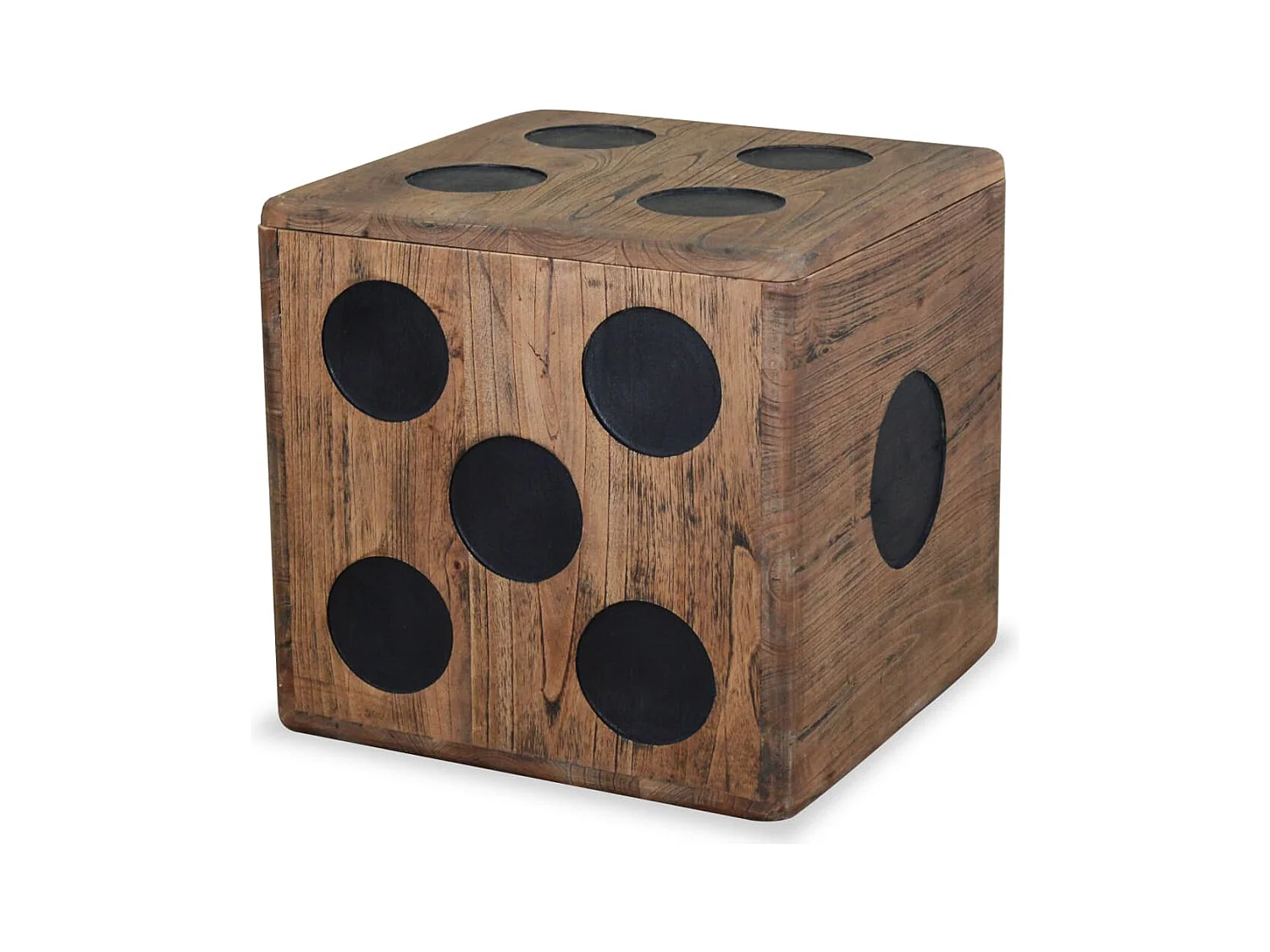 Boîte de rangement Bois Mindi 40x40x40 cm Design Dés FR330176