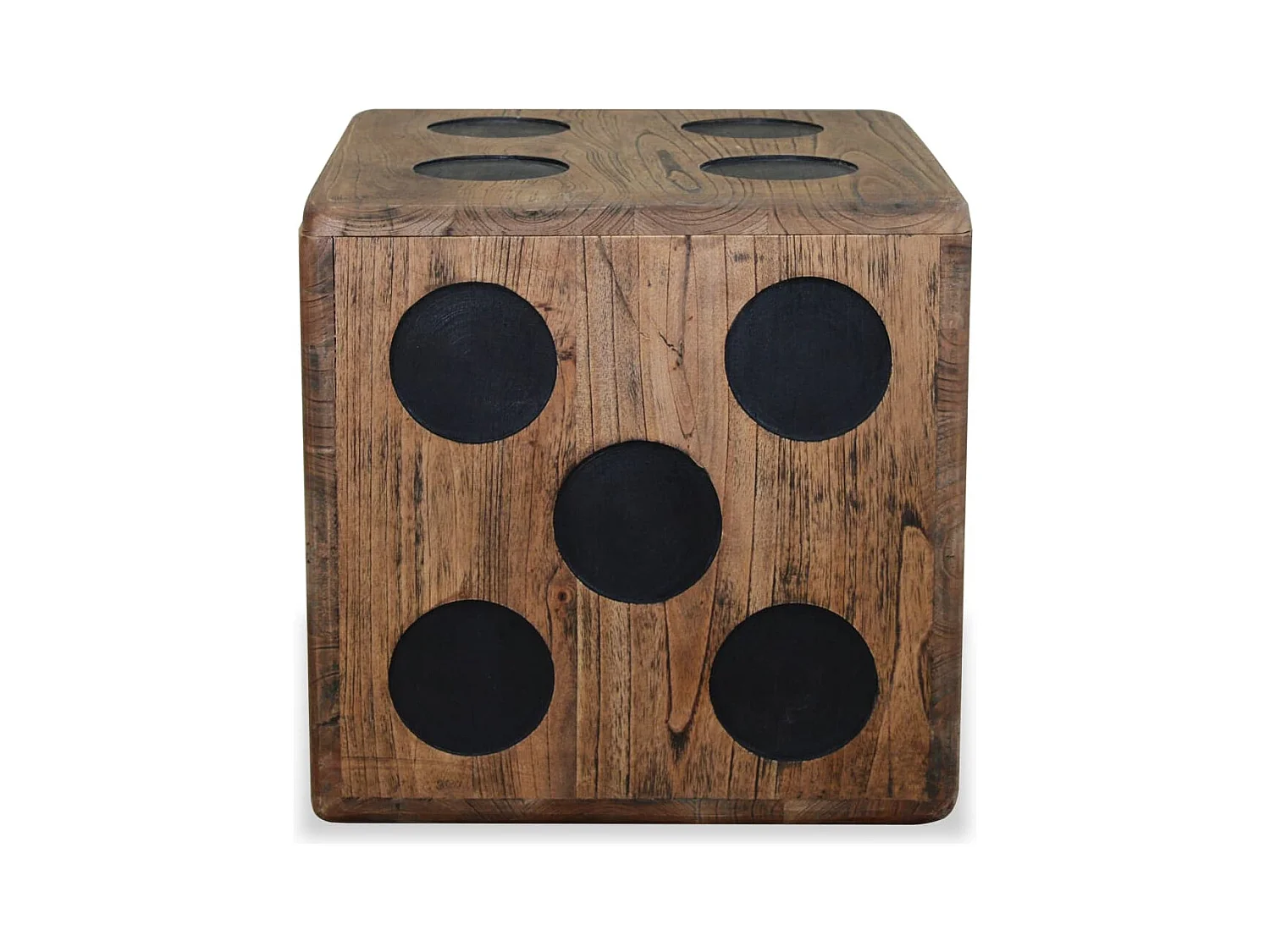 Boîte de rangement Bois Mindi 40x40x40 cm Design Dés FR330176