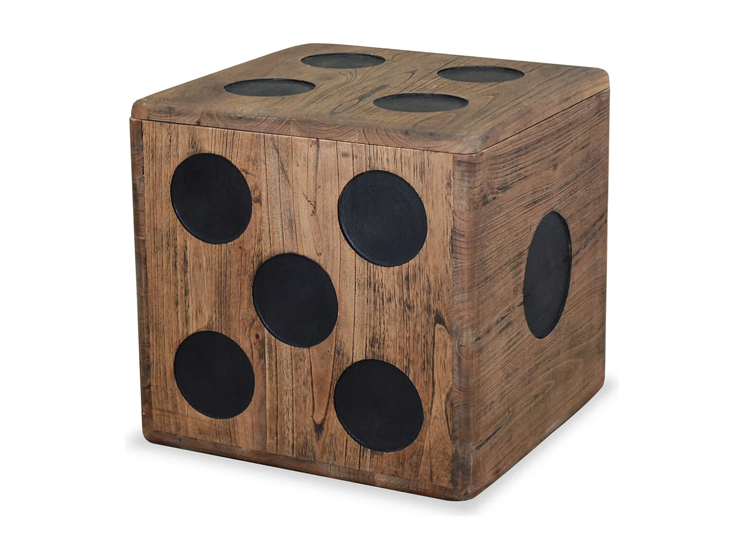 Boîte de rangement Bois Mindi 40x40x40 cm Design Dés FR330176