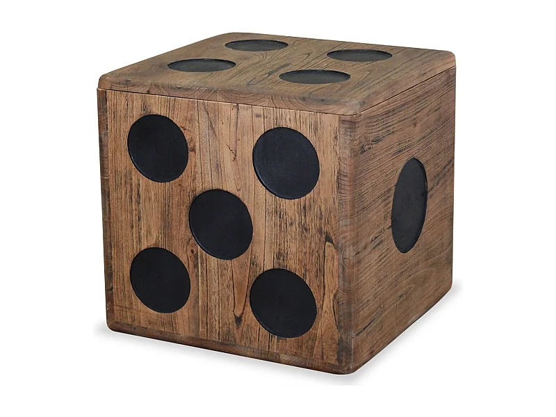 Boîte de rangement Bois Mindi 40x40x40 cm Design Dés FR330176