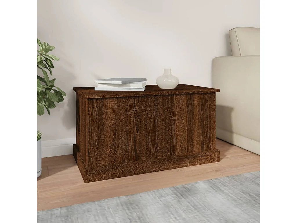 Boîte de rangement chêne marron 70x40x38 cm bois d'ingénierie FR957619