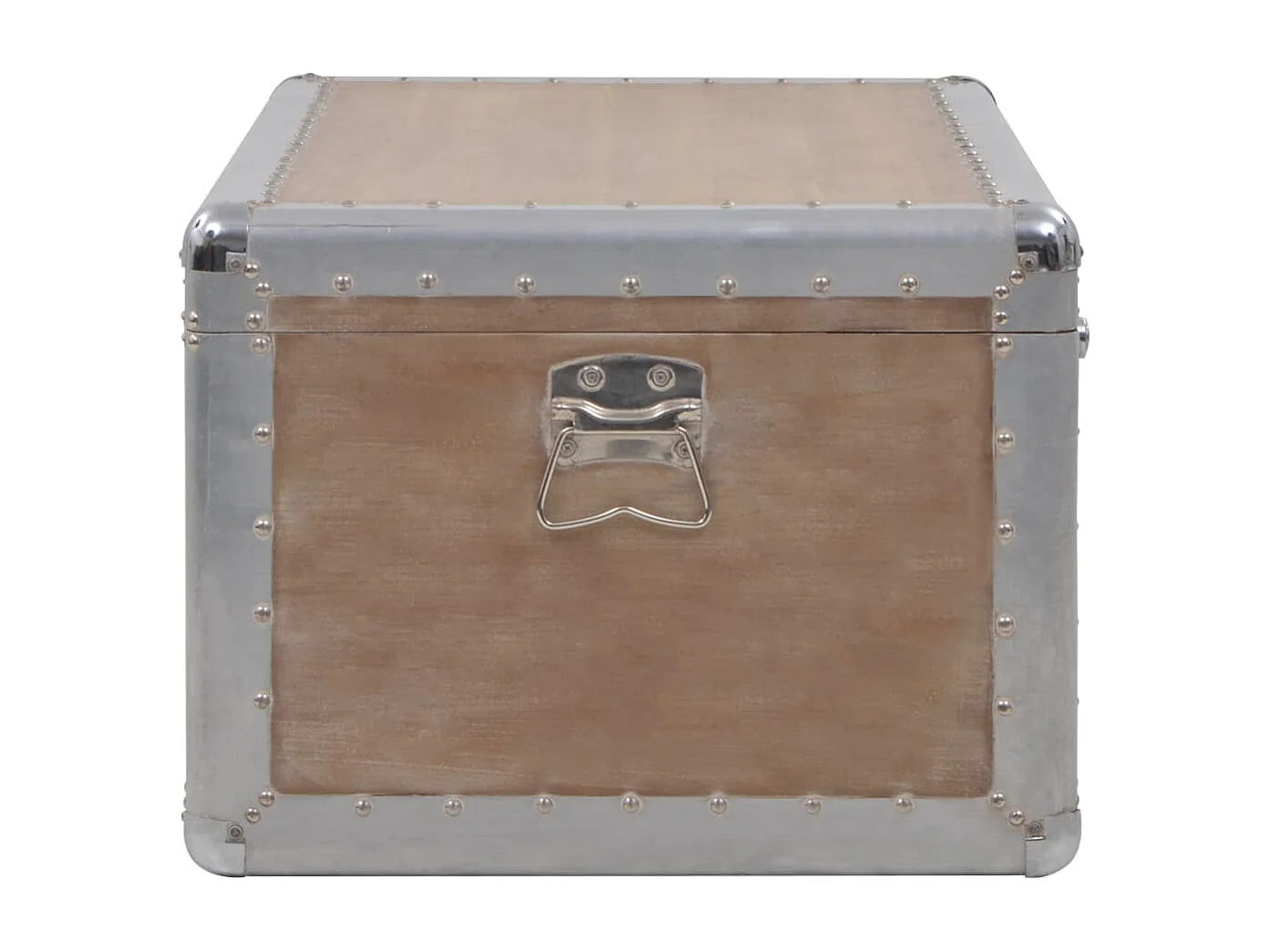 Boîte de rangement Bois de sapin massif 91x52x40 cm Marron FR513751