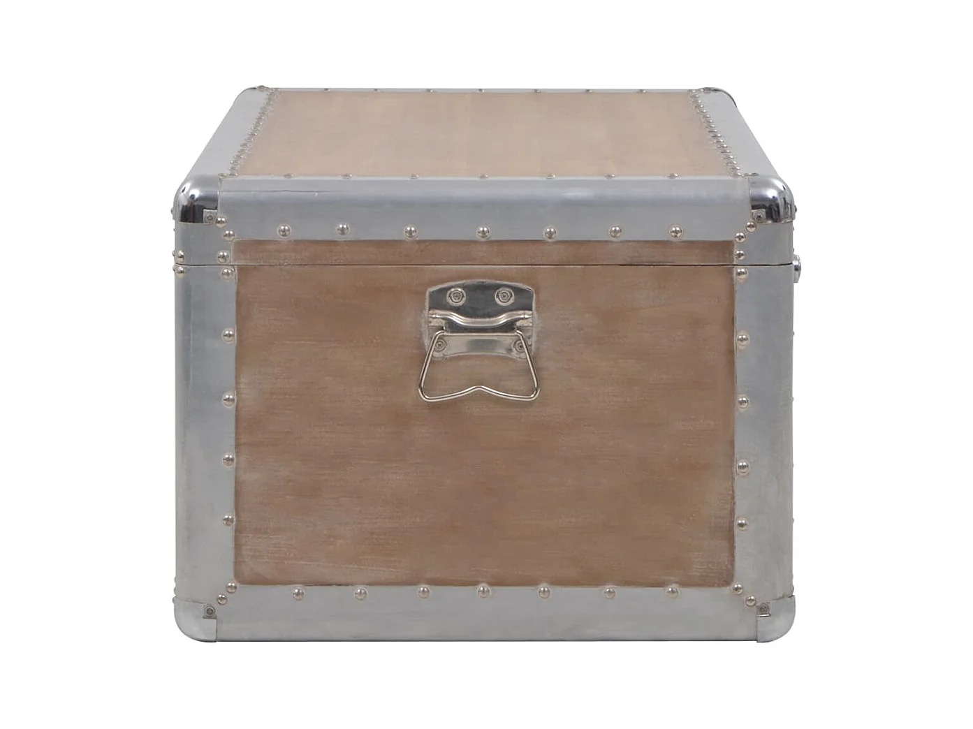 Boîte de rangement Bois de sapin massif 91x52x40 cm Marron FR513751