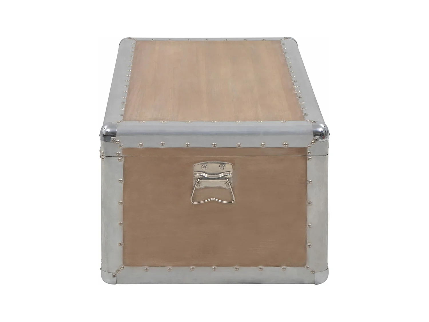 Boîte de rangement Bois de sapin massif 91x52x40 cm Marron FR513751