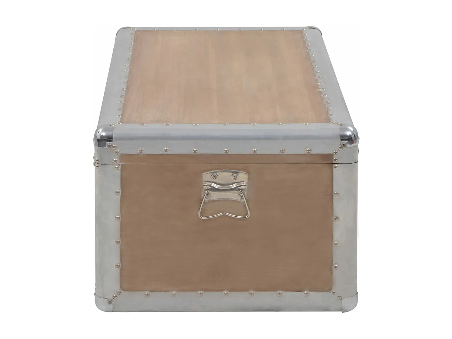 Boîte de rangement Bois de sapin massif 91x52x40 cm Marron FR513751