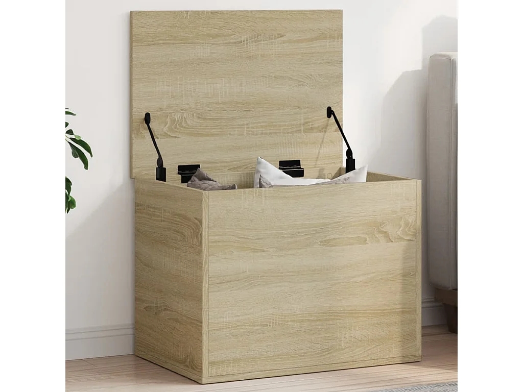 Boîte de rangement chêne sonoma 60x42x46 cm bois d'ingénierie FR422316