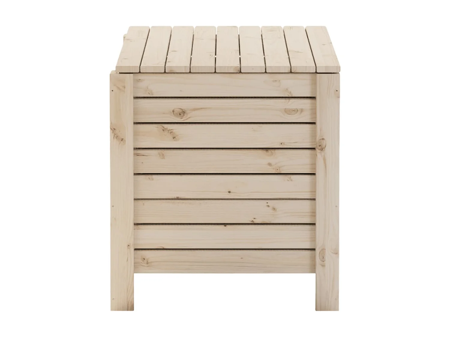 Caja de almacenaje con tapa RANA madera maciza pino 80x49x54 cm ES107787