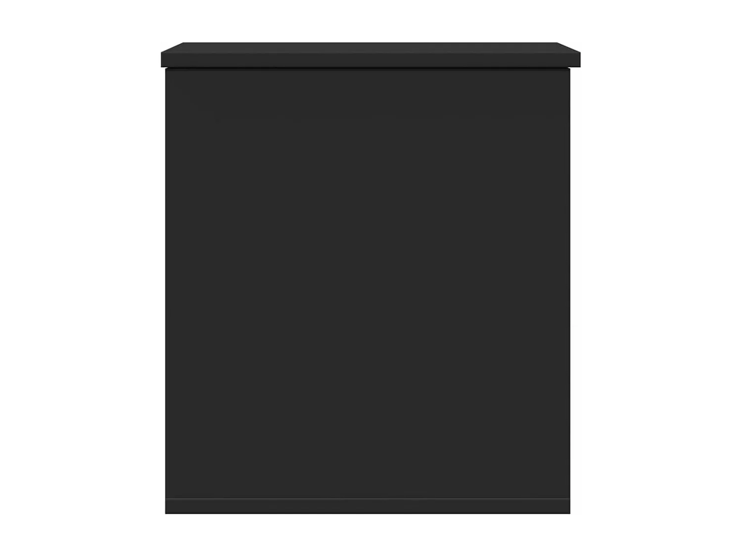 Boîte de rangement noir 40x42x46 cm bois d'ingénierie FR414264