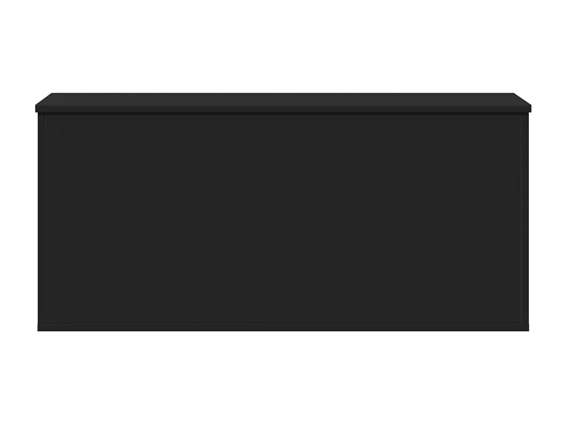 Caixa de arrumação 100x42x46 cm derivados de madeira preto PT717965