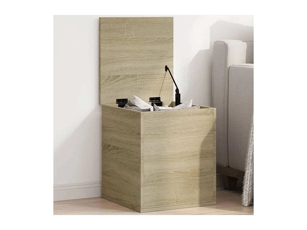 Boîte de rangement chêne sonoma 40x42x46 cm bois d'ingénierie FR126369