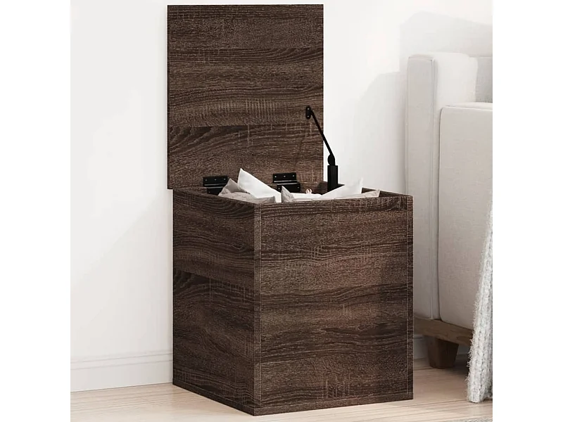 Caixa de arrumação 40x42x46 cm deriv. madeira carvalho castanho PT333773