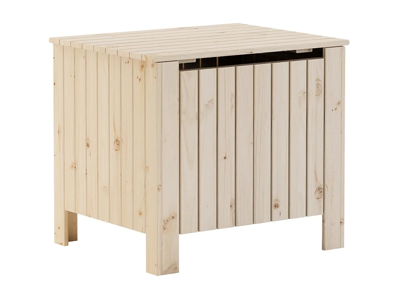 Boîte de rangement avec couvercle RANA bois massif de pin FR157050