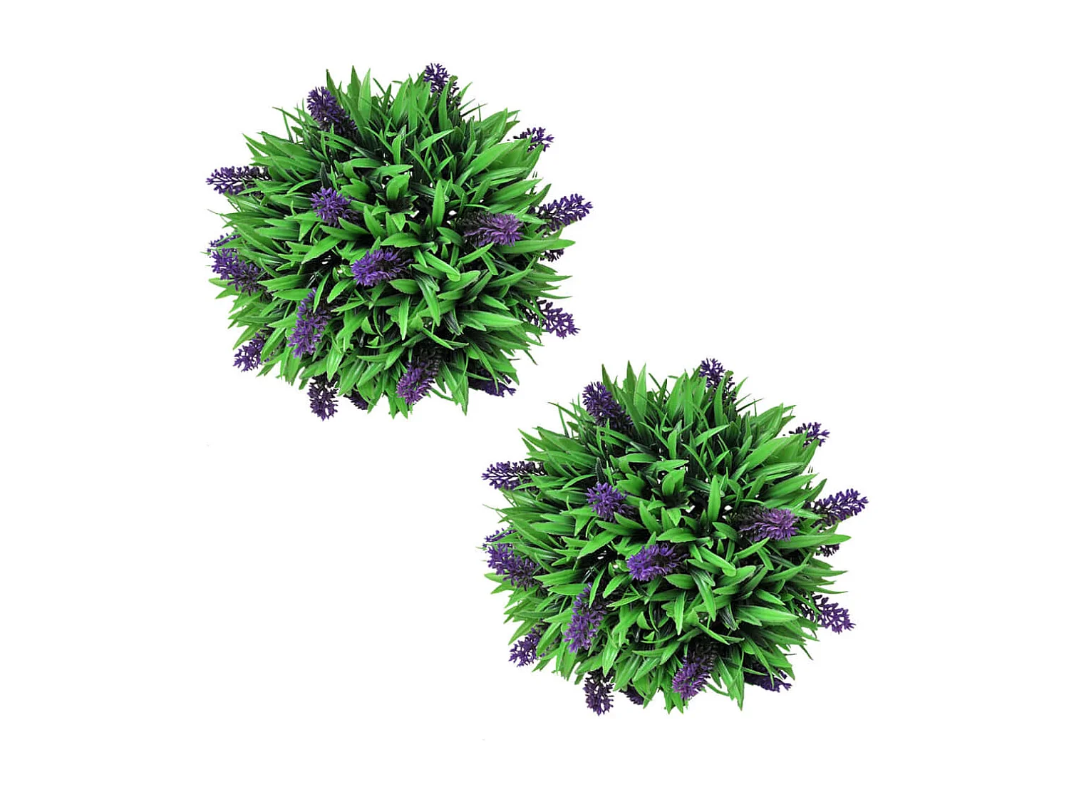 Juego de 2 bolas de boj artificial con lavanda 28 cm ES966270