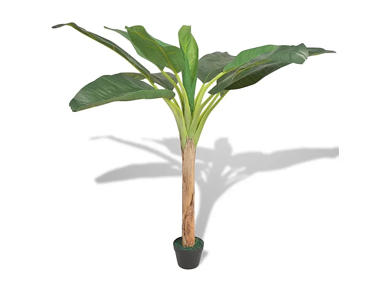 Árbol bananero artificial con macetero 150 cm verde ES109469