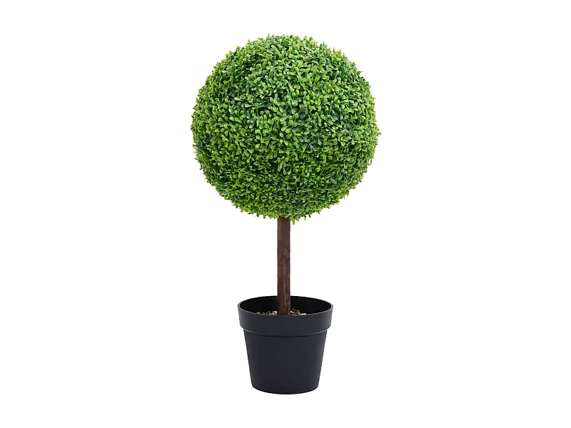 Planta de boj artificial forma de bola con maceta verde 50 cm ES655119
