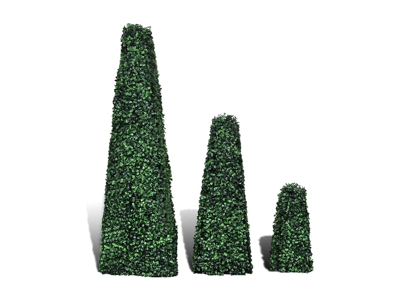 Set de 3 de Boj pirámides artificiales poda artística ES342177