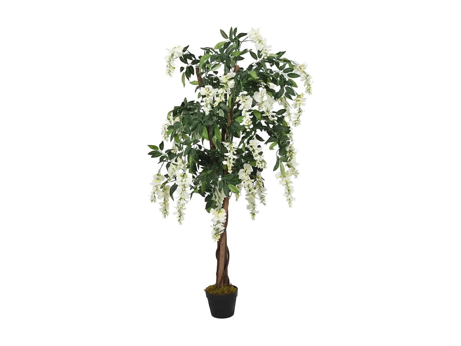 Glycine artificielle 840 feuilles 120 cm vert et blanc FR898136