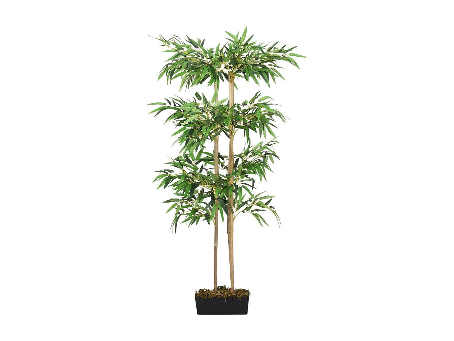 Árbol de bambú artificial con 1216 hojas verde 180 cm ES497985