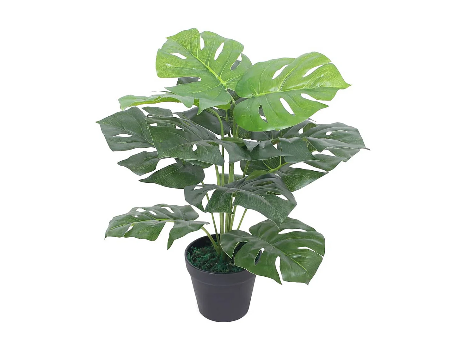 Planta de monstera artificial con maceta verde 45 cm ES340503