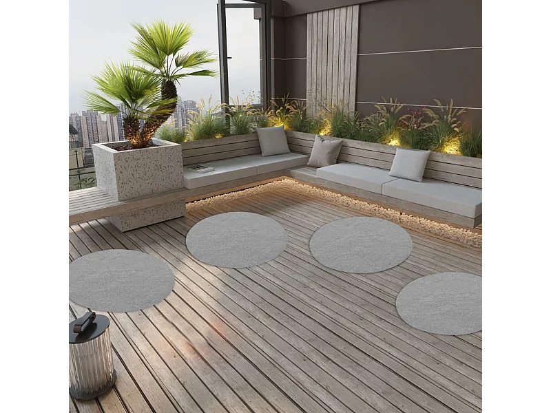 Gazon artificiel avec picots Dia.95 cm Gris Rond FR310913