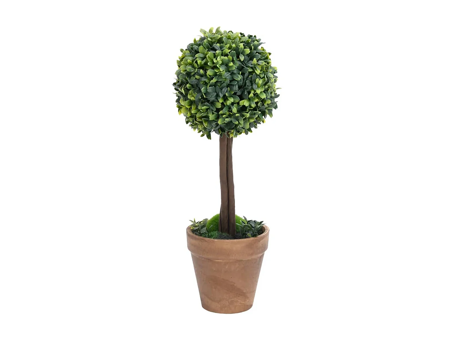 Plantes de buis artificiel 2 pcs avec pots Boule Vert 56 cm FR757076