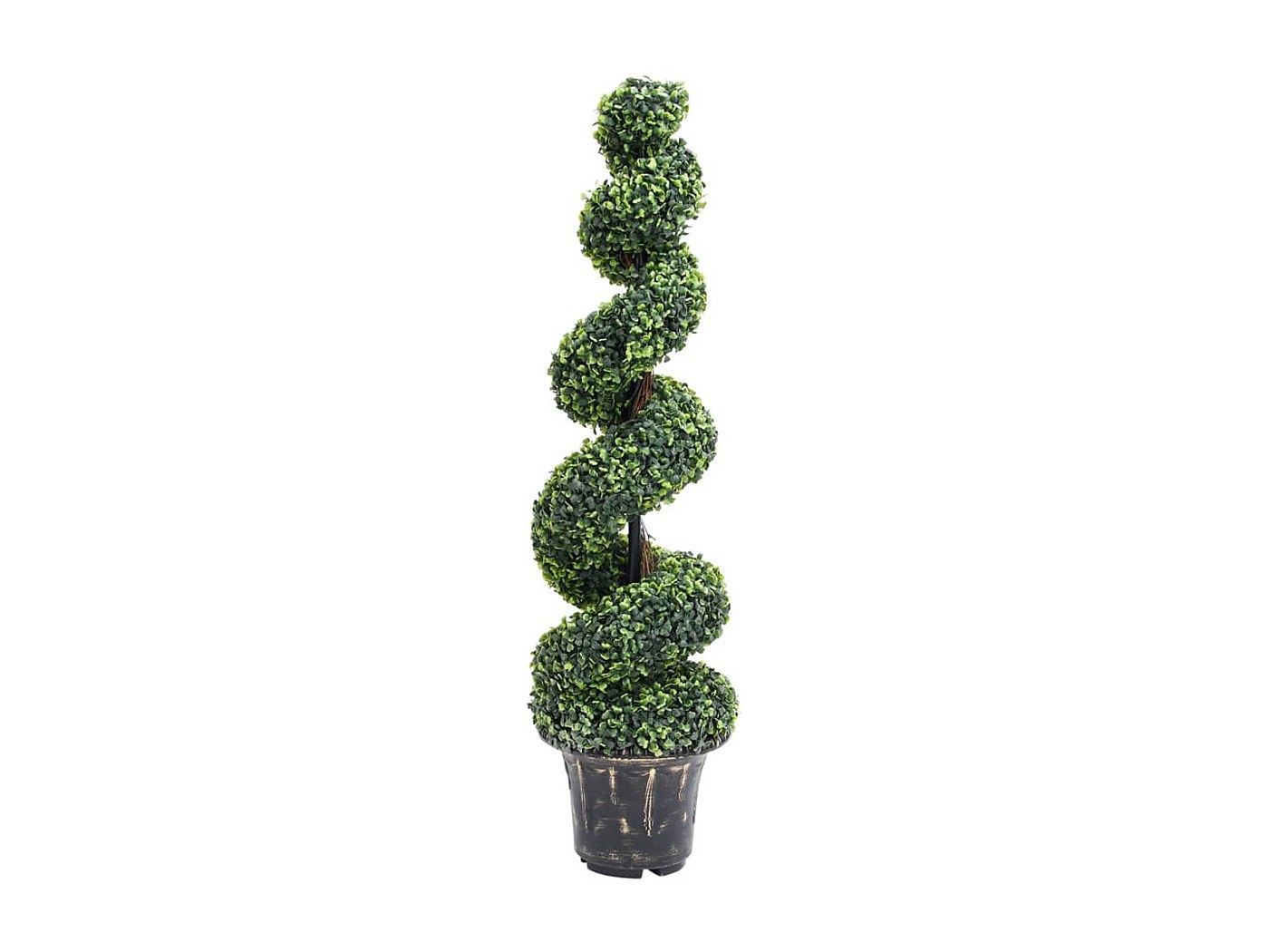Buis Topiaire en Spirale Artificiel avec Pot