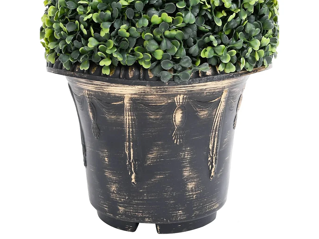 Planta espiral de Boj artificial con macetero verde 117 cm ES553278