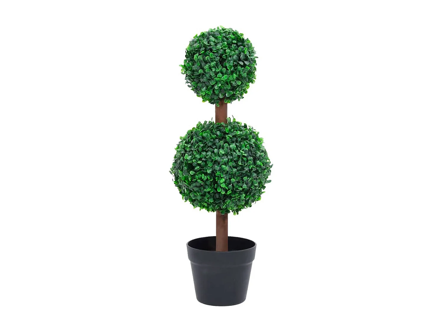 Plante de buis artificiel avec pot Forme de boule Vert 60 cm FR556747
